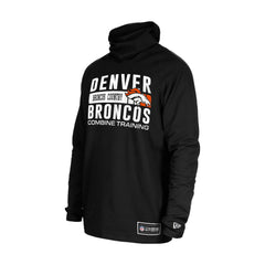Denver Broncos New Era Functional Fandom Balaclava Helmet Stripe Tri-Blend Hoodie - Black Hoodies