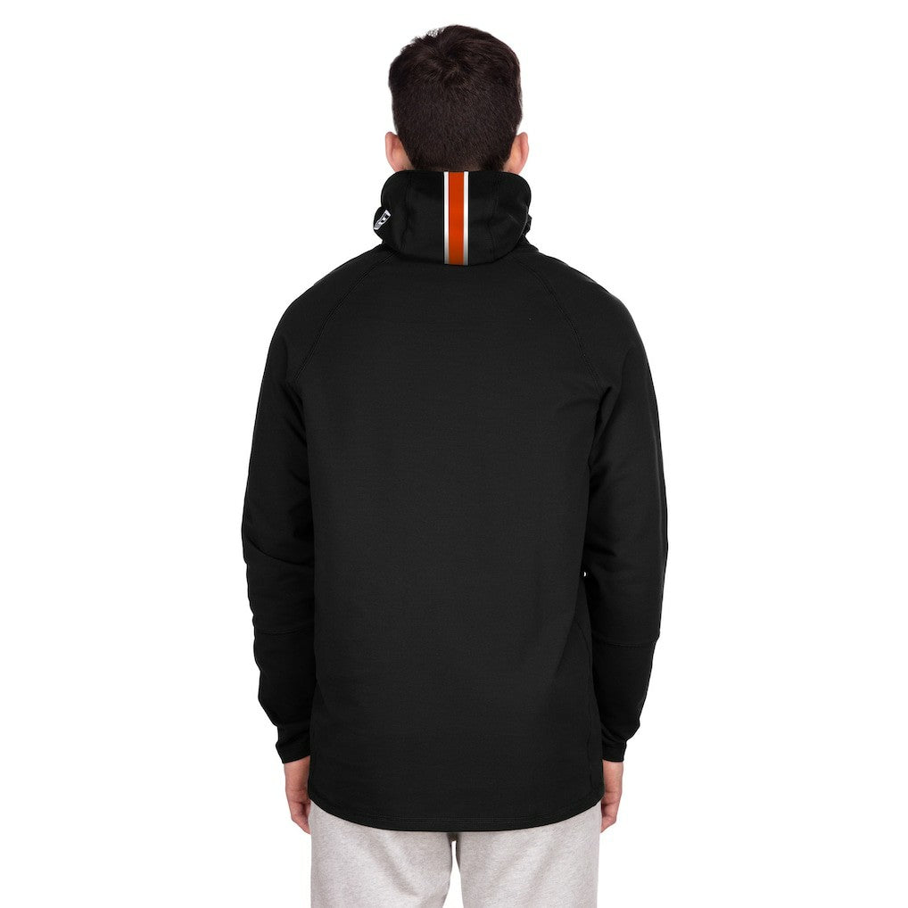 Denver Broncos New Era Functional Fandom Balaclava Helmet Stripe Tri-Blend Hoodie - Black Hoodies