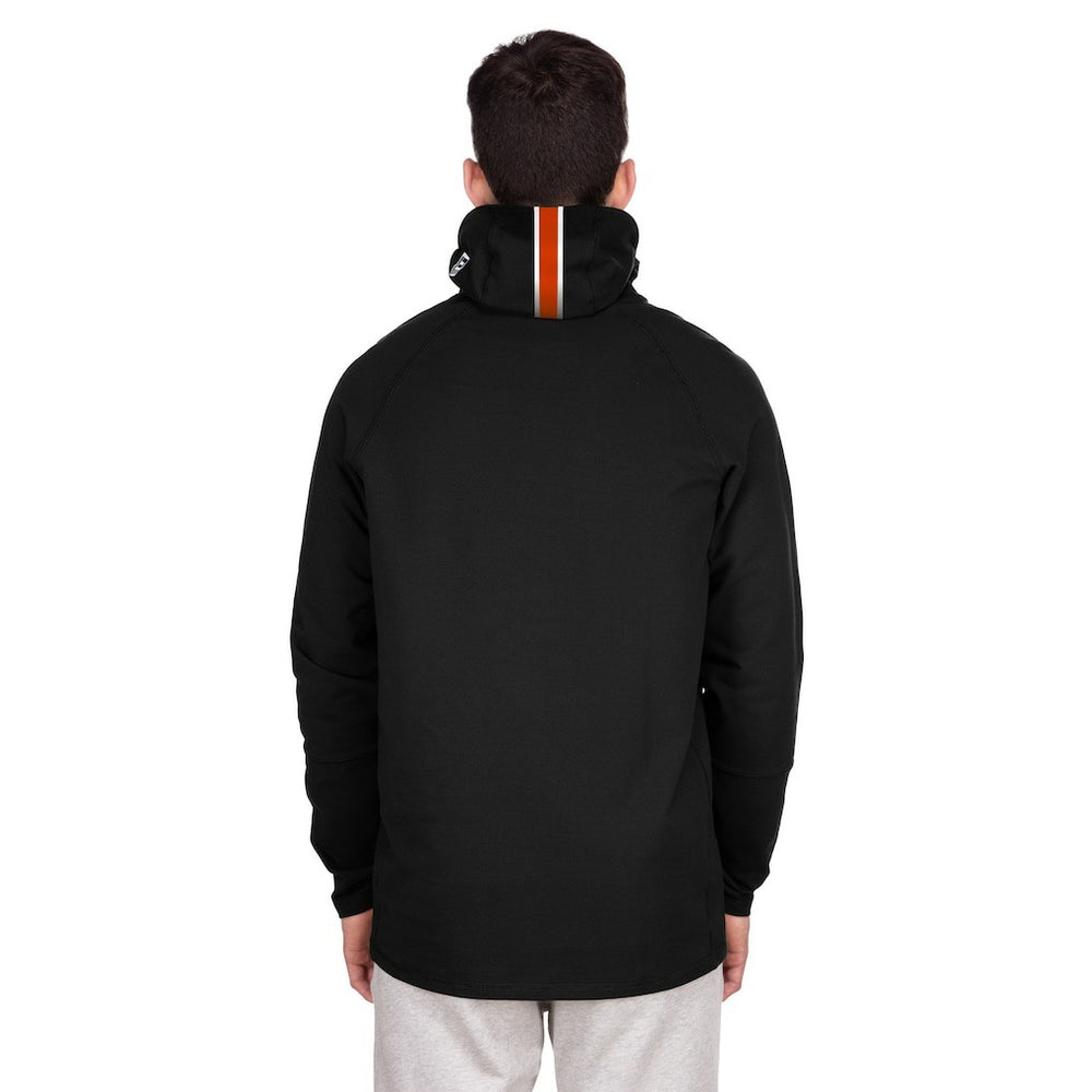 Denver Broncos New Era Functional Fandom Balaclava Helmet Stripe Tri-Blend Hoodie - Black Hoodies