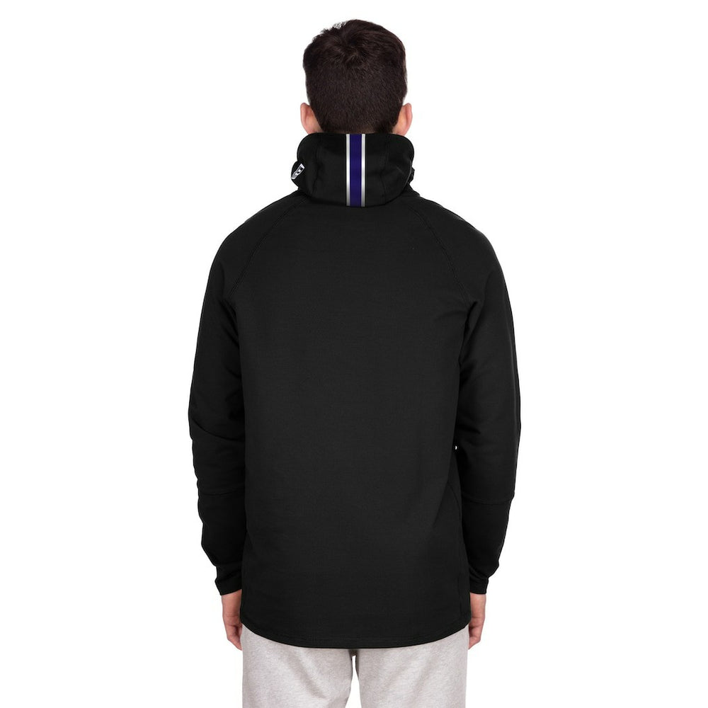 Baltimore Ravens New Era Functional Fandom Balaclava Helmet Stripe Tri-Blend Hoodie - Black Hoodies
