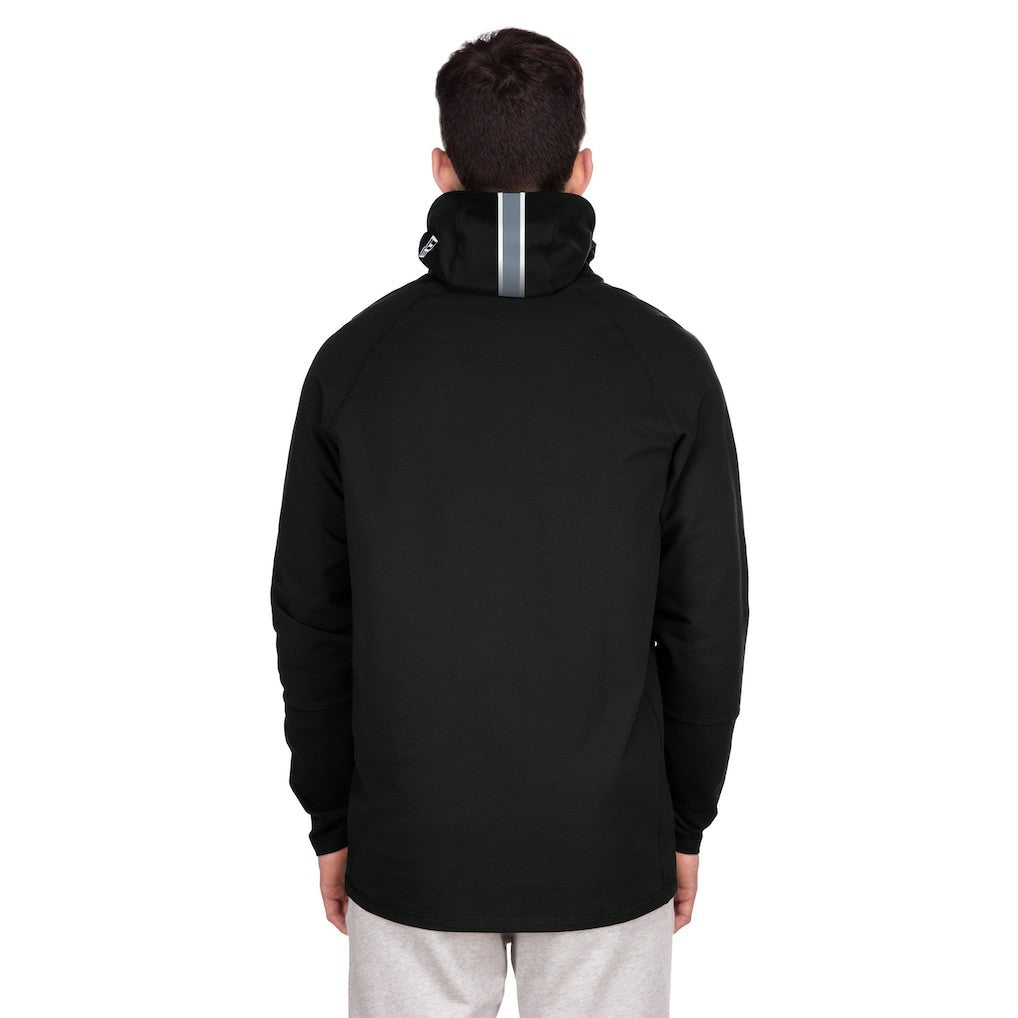Las Vegas Raiders New Era Functional Fandom Balaclava Helmet Stripe Tri-Blend Hoodie - Black Hoodies