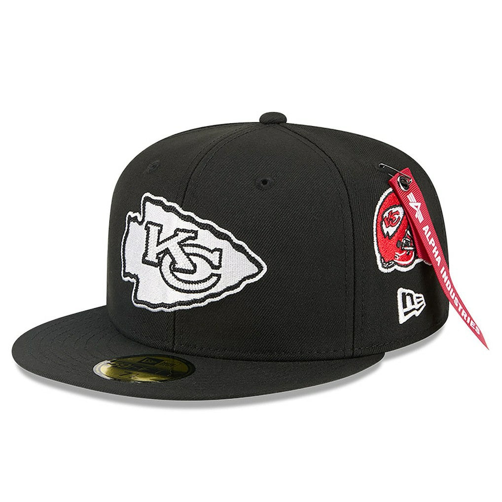 Kansas City Chiefs New Era x Alpha Industries 59FIFTY Fitted Hat - Black Hats