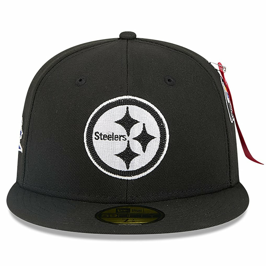 Pittsburgh Steelers New Era x Alpha Industries 59FIFTY Fitted Hat - Black Hats