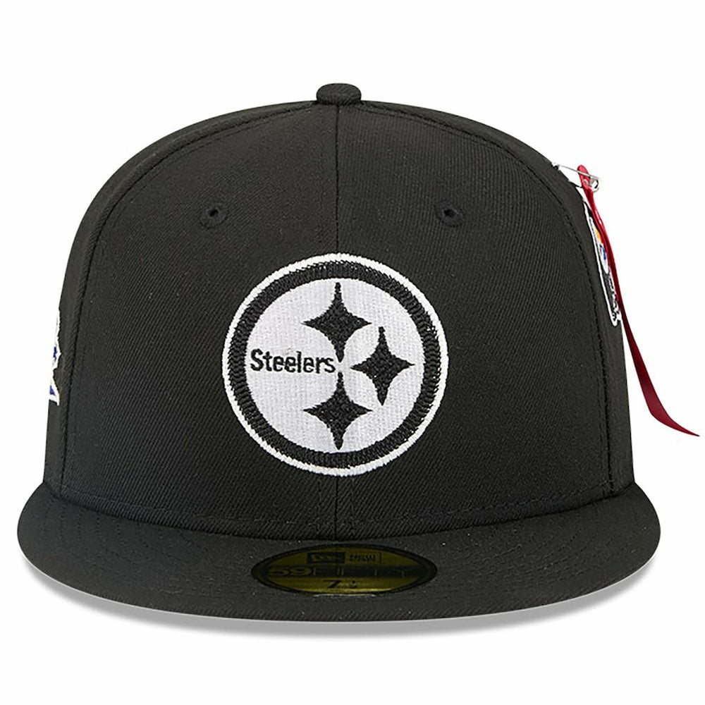 Pittsburgh Steelers New Era x Alpha Industries 59FIFTY Fitted Hat - Black Hats
