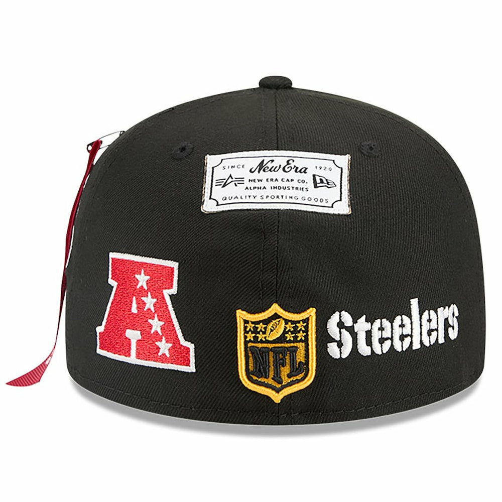 Pittsburgh Steelers New Era x Alpha Industries 59FIFTY Fitted Hat - Black Hats