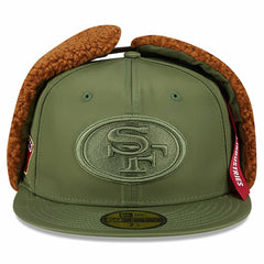 San Francisco 49ers New Era x Alpha Industries Dog Ears 59FIFTY Fitted Hat - Olive Hats
