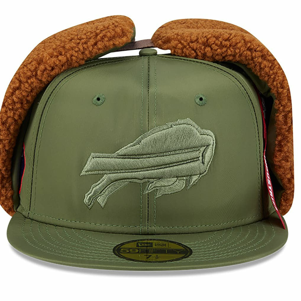 Buffalo Bills New Era x Alpha Industries Dog Ears 59FIFTY Fitted Hat - Olive Hats
