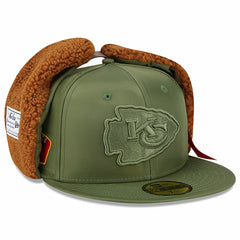 Kansas City Chiefs New Era x Alpha Industries Dog Ears 59FIFTY Fitted Hat - Olive Hats