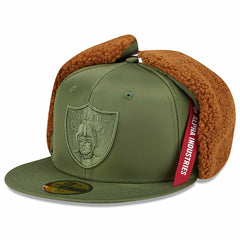 Las Vegas Raiders New Era x Alpha Industries Dog Ears 59FIFTY Fitted Hat - Olive Hats