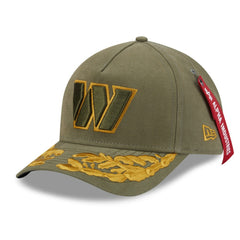 Washington Commanders New Era x Alpha Industries A-Frame 9FORTY Adjustable Hat - Olive Hats