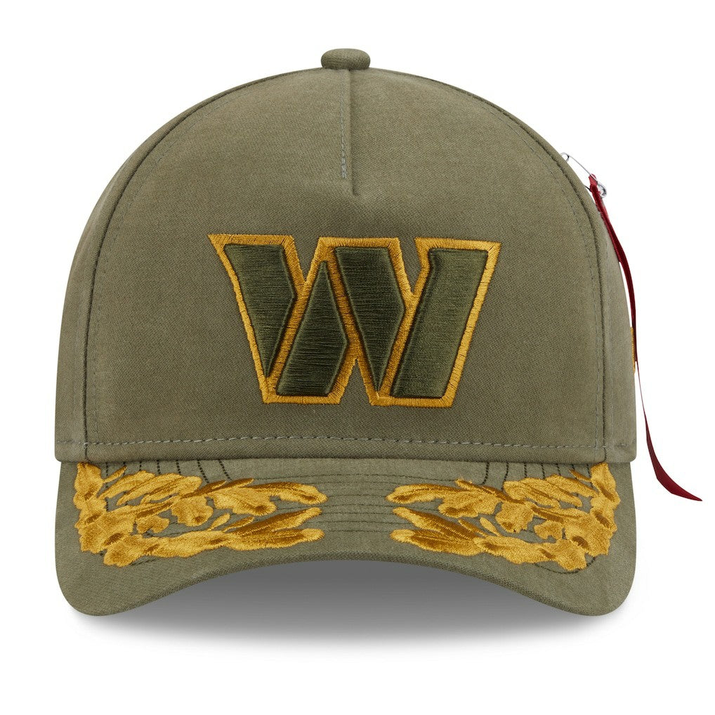Washington Commanders New Era x Alpha Industries A-Frame 9FORTY Adjustable Hat - Olive Hats