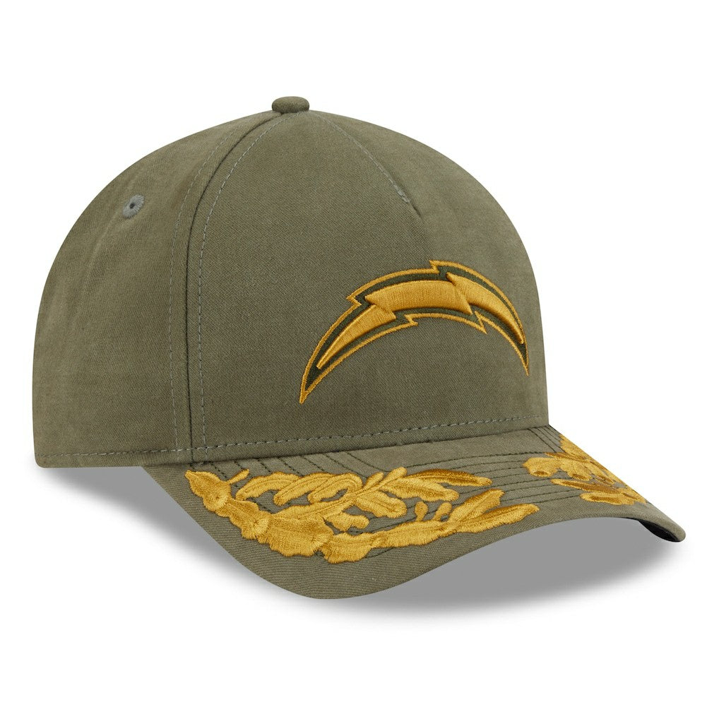 Los Angeles Chargers New Era x Alpha Industries A-Frame 9FORTY Adjustable Hat - Olive Hats