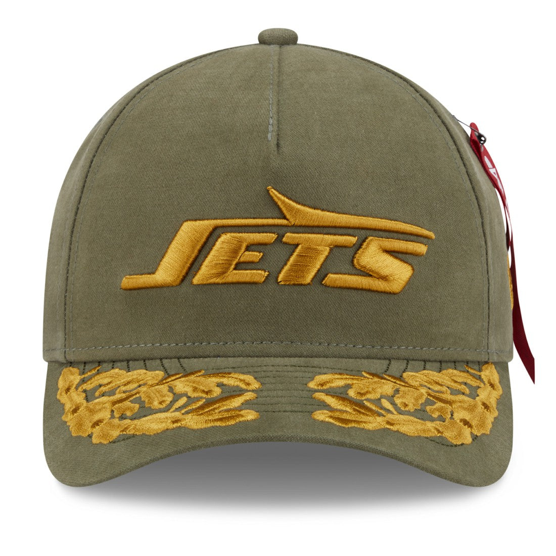 New York Jets New Era x Alpha Industries A-Frame 9FORTY Adjustable Hat - Olive Hats