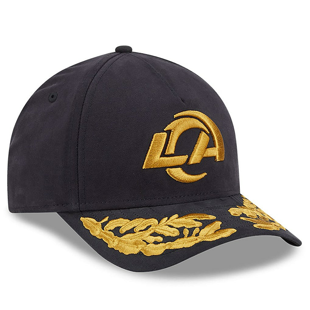 Los Angeles Rams New Era x Alpha Industries A-Frame 9FORTY Adjustable Hat - Black Hats
