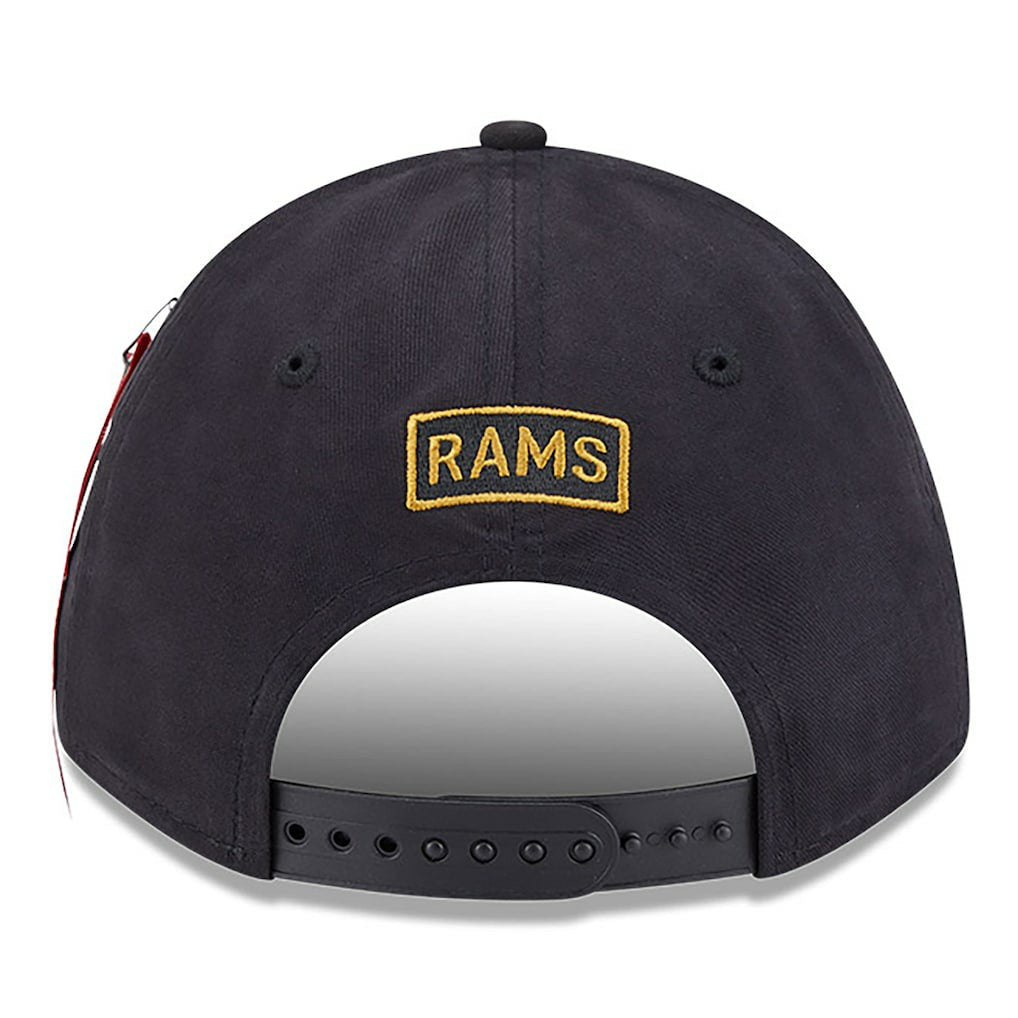 Los Angeles Rams New Era x Alpha Industries A-Frame 9FORTY Adjustable Hat - Black Hats