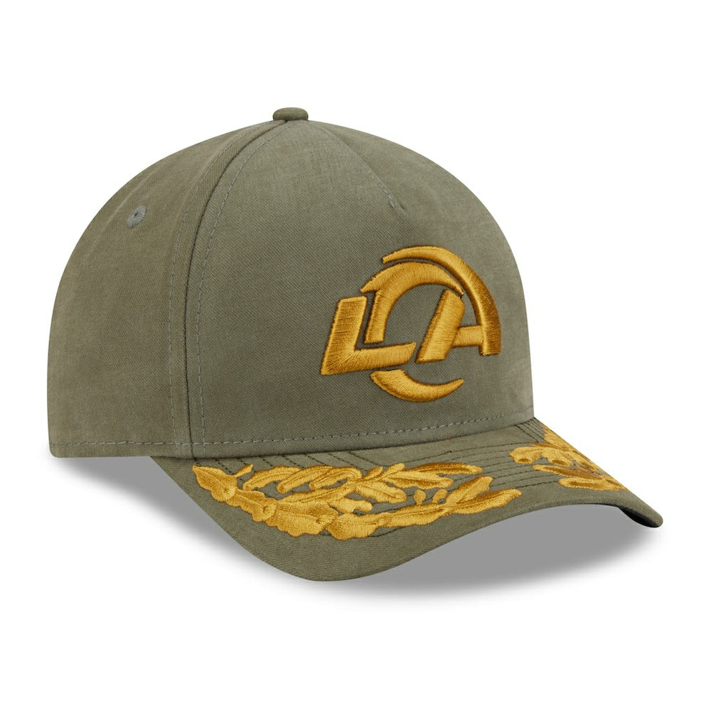 Los Angeles Rams New Era x Alpha Industries A-Frame 9FORTY Adjustable Hat - Olive Hats