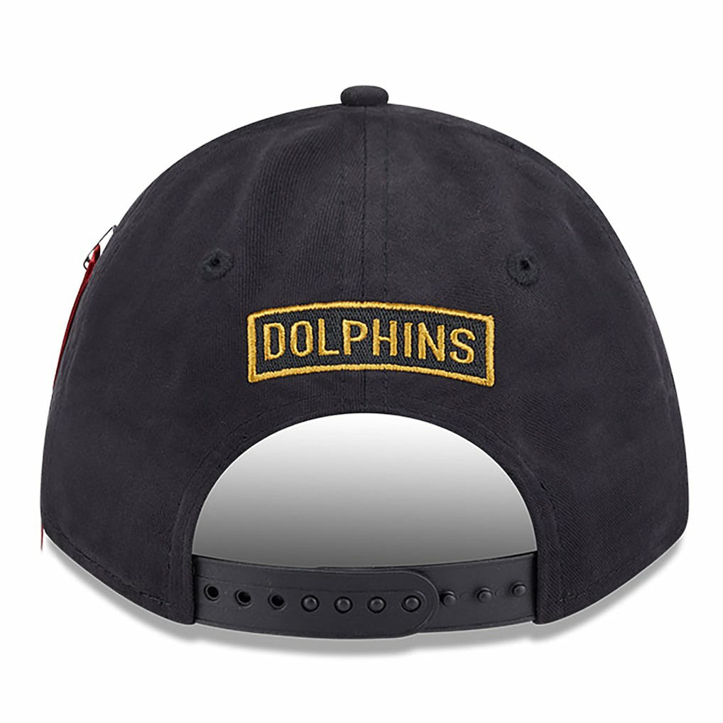 Miami Dolphins New Era x Alpha Industries A-Frame 9FORTY Adjustable Hat - Black Hats