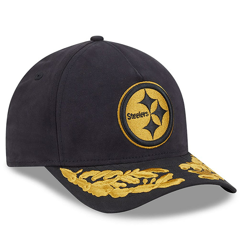 Pittsburgh Steelers New Era x Alpha Industries A-Frame 9FORTY Adjustable Hat - Black Hats