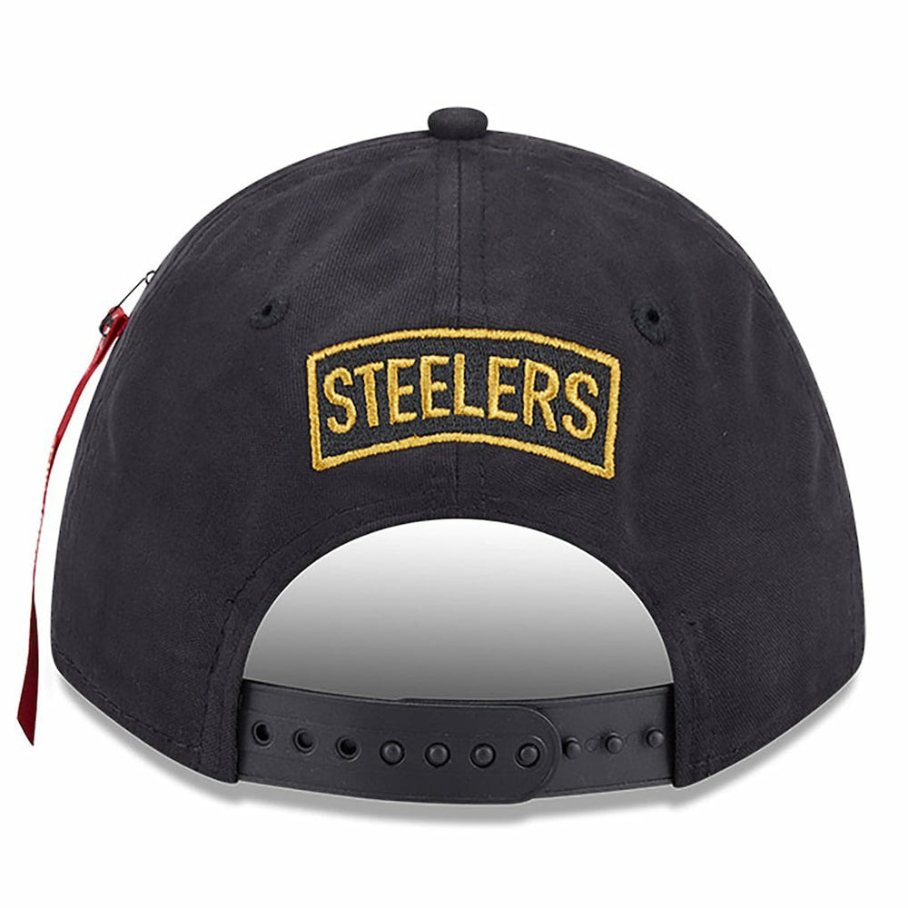 Pittsburgh Steelers New Era x Alpha Industries A-Frame 9FORTY Adjustable Hat - Black Hats