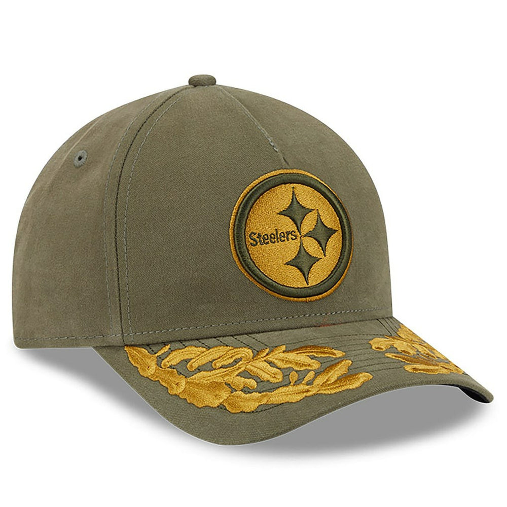 Pittsburgh Steelers New Era x Alpha Industries A-Frame 9FORTY Adjustable Hat - Olive Hats