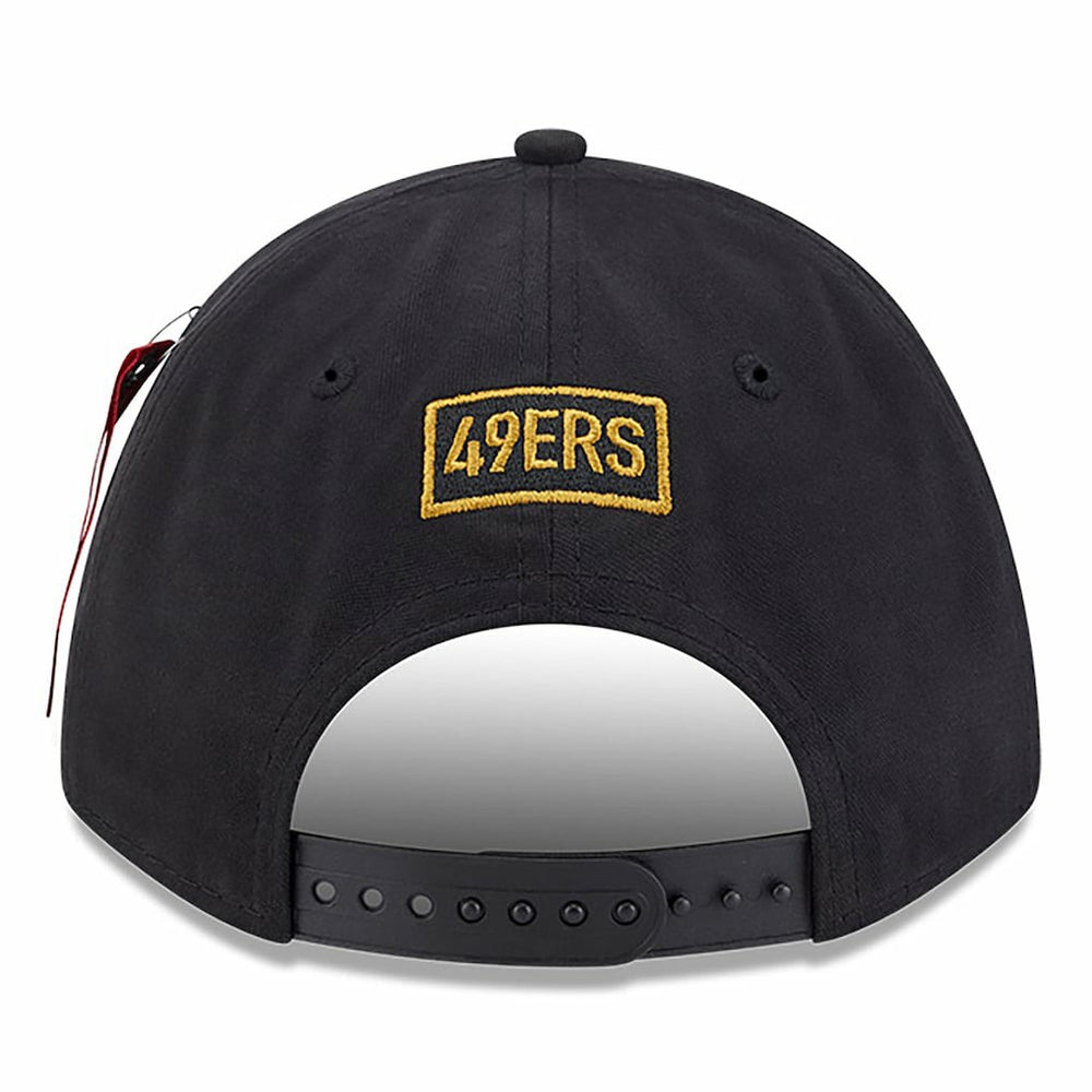 San Francisco 49ers New Era x Alpha Industries A-Frame 9FORTY Adjustable Hat - Black Hats