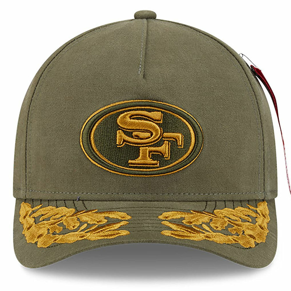 San Francisco 49ers New Era x Alpha Industries A-Frame 9FORTY Adjustable Hat - Olive Hats