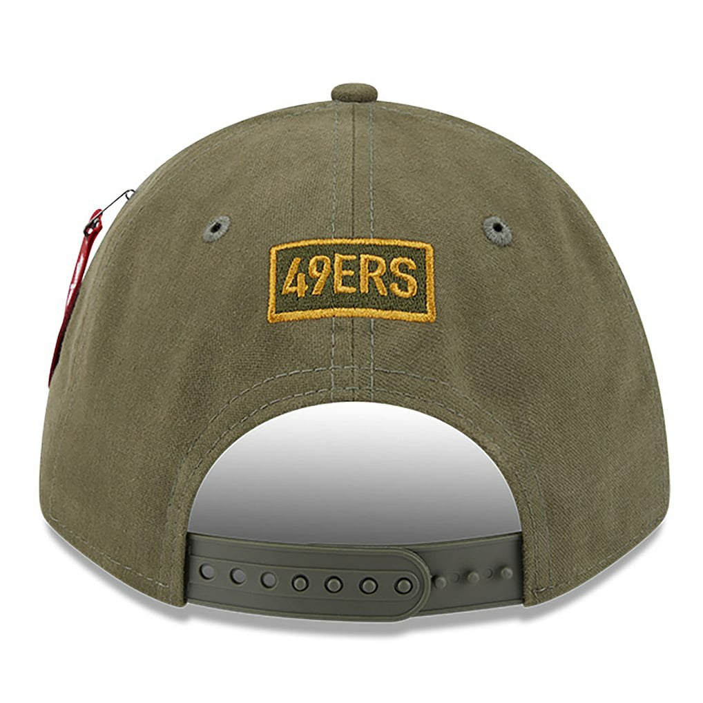 San Francisco 49ers New Era x Alpha Industries A-Frame 9FORTY Adjustable Hat - Olive Hats