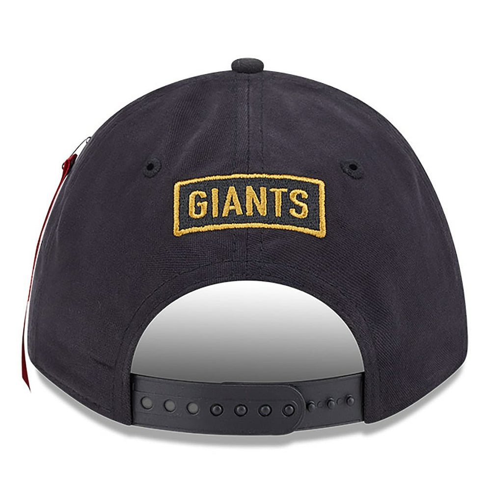 New York Giants New Era x Alpha Industries A-Frame 9FORTY Adjustable Hat - Black Hats