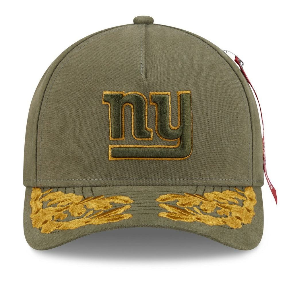 New York Giants New Era x Alpha Industries A-Frame 9FORTY Adjustable Hat - Olive Hats