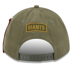 New York Giants New Era x Alpha Industries A-Frame 9FORTY Adjustable Hat - Olive Hats