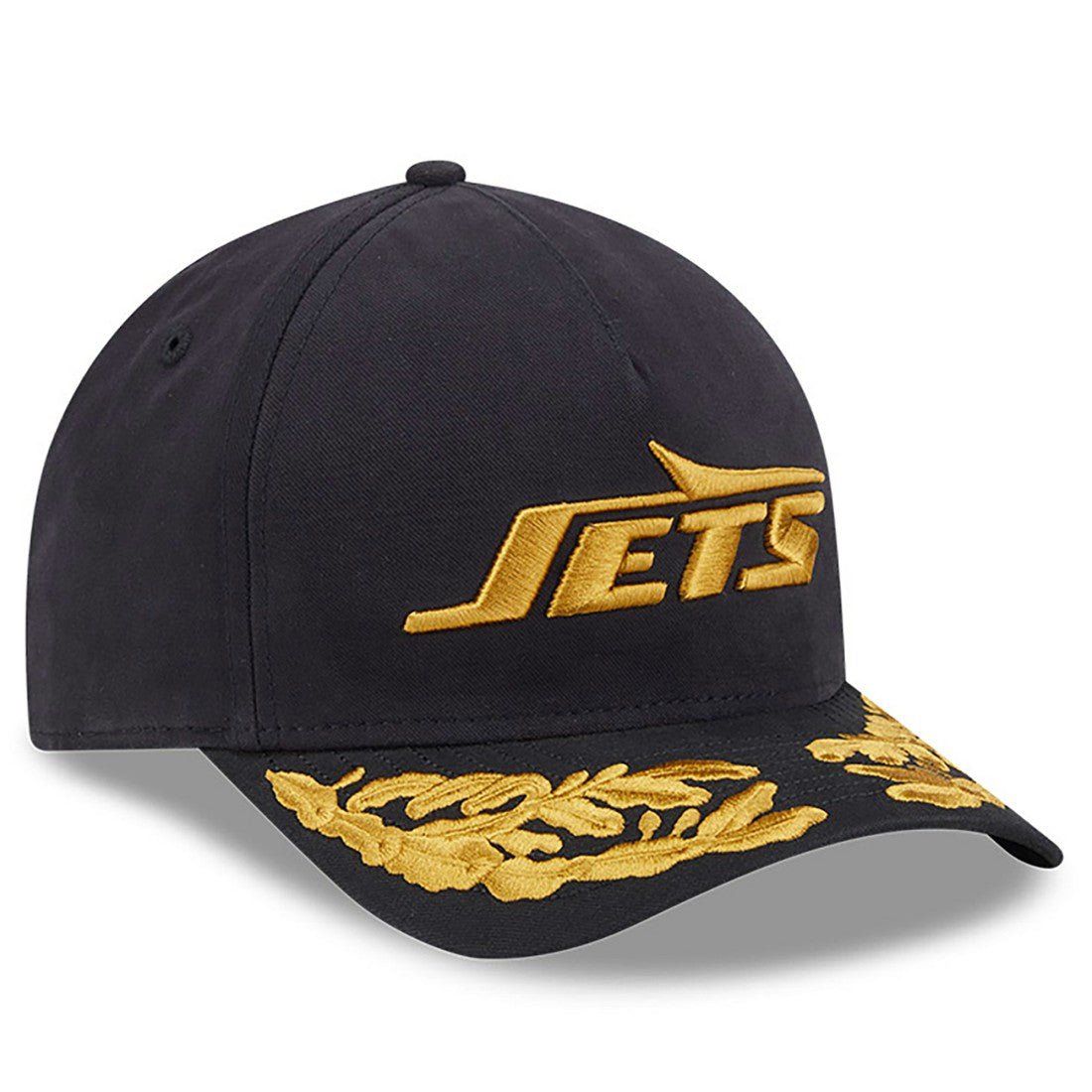 New York Jets New Era x Alpha Industries A-Frame 9FORTY Adjustable Hat - Black Hats