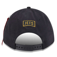 New York Jets New Era x Alpha Industries A-Frame 9FORTY Adjustable Hat - Black Hats