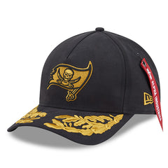 Tampa Bay Buccaneers New Era x Alpha Industries A-Frame 9FORTY Adjustable Hat - Black Hats