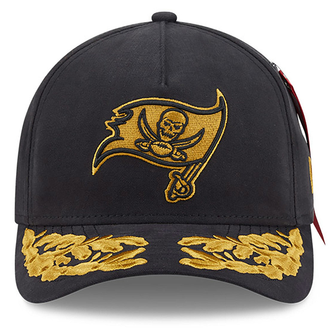 Tampa Bay Buccaneers New Era x Alpha Industries A-Frame 9FORTY Adjustable Hat - Black Hats