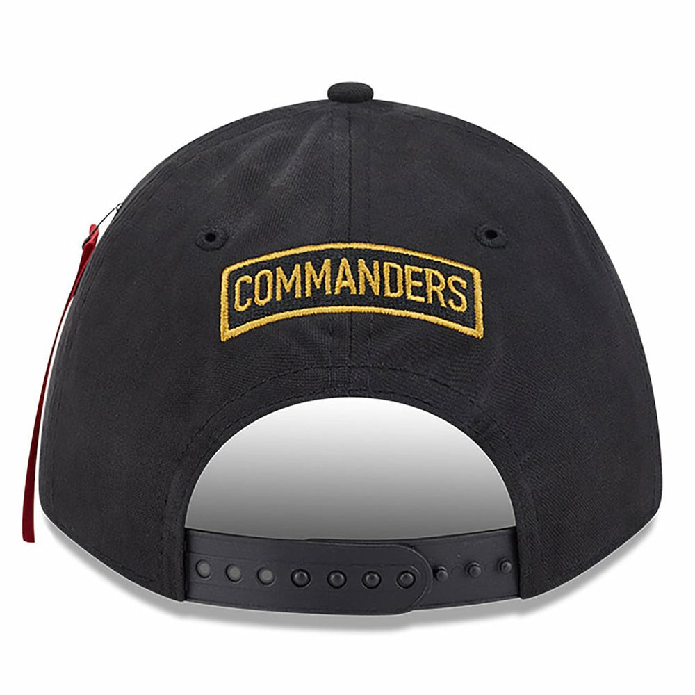 Washington Commanders New Era x Alpha Industries A-Frame 9FORTY Adjustable Hat - Black Hats