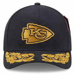 Kansas City Chiefs New Era x Alpha Industries A-Frame 9FORTY Adjustable Hat - Black Hats