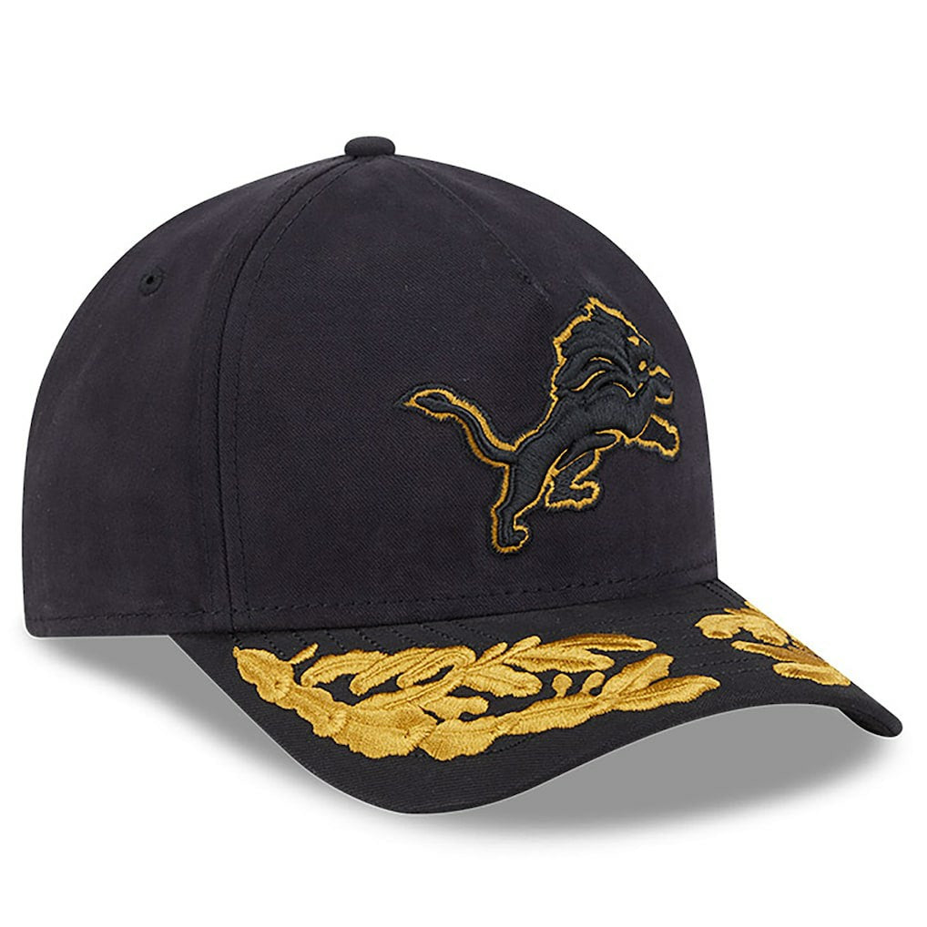 Detroit Lions New Era x Alpha Industries A-Frame 9FORTY Adjustable Hat - Black Hats