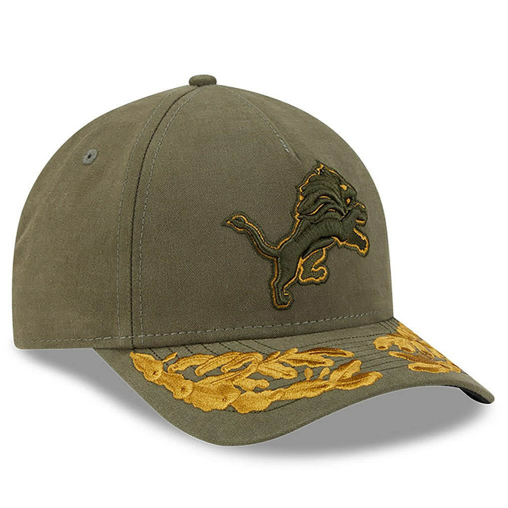 Detroit Lions New Era x Alpha Industries A-Frame 9FORTY Adjustable Hat - Olive Hats