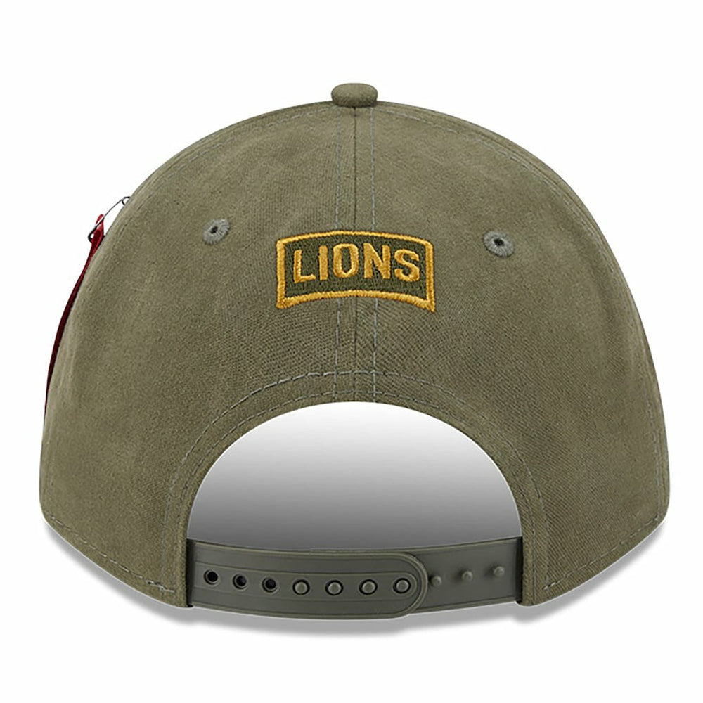 Detroit Lions New Era x Alpha Industries A-Frame 9FORTY Adjustable Hat - Olive Hats