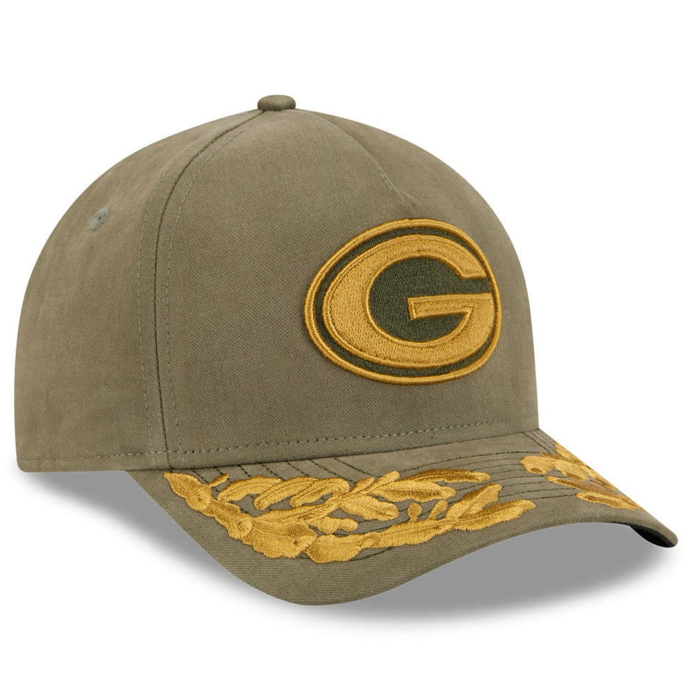 Green Bay Packers New Era x Alpha Industries A-Frame 9FORTY Adjustable Hat - Olive Hats