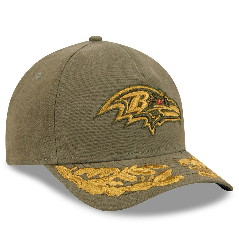Baltimore Ravens New Era x Alpha Industries A-Frame 9FORTY Adjustable Hat - Olive Hats
