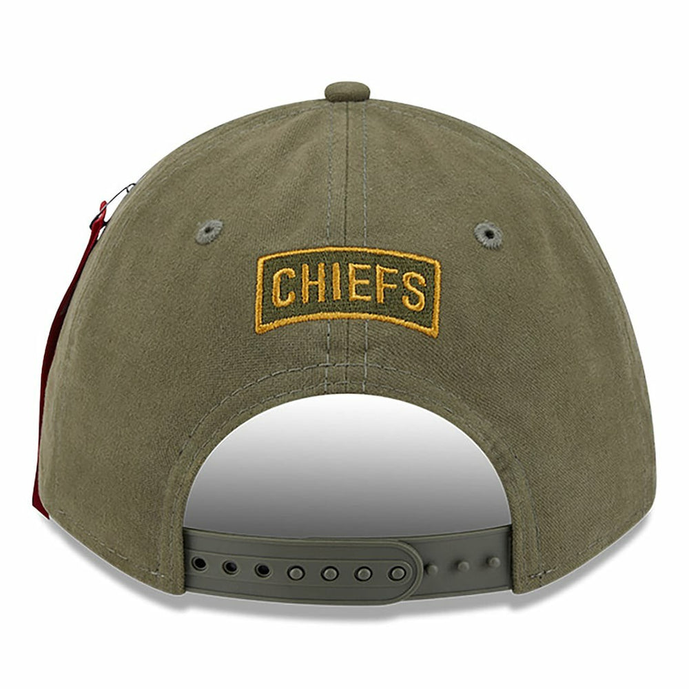 Kansas City Chiefs New Era x Alpha Industries A-Frame 9FORTY Adjustable Hat - Olive Hats