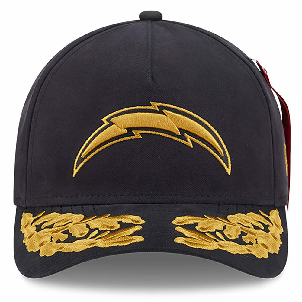 Los Angeles Chargers New Era x Alpha Industries A-Frame 9FORTY Adjustable Hat - Black Hats