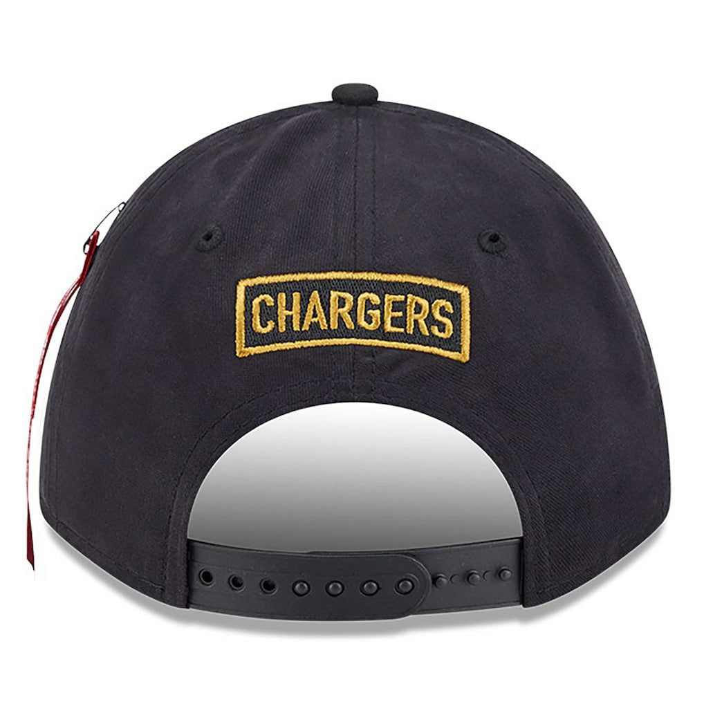 Los Angeles Chargers New Era x Alpha Industries A-Frame 9FORTY Adjustable Hat - Black Hats