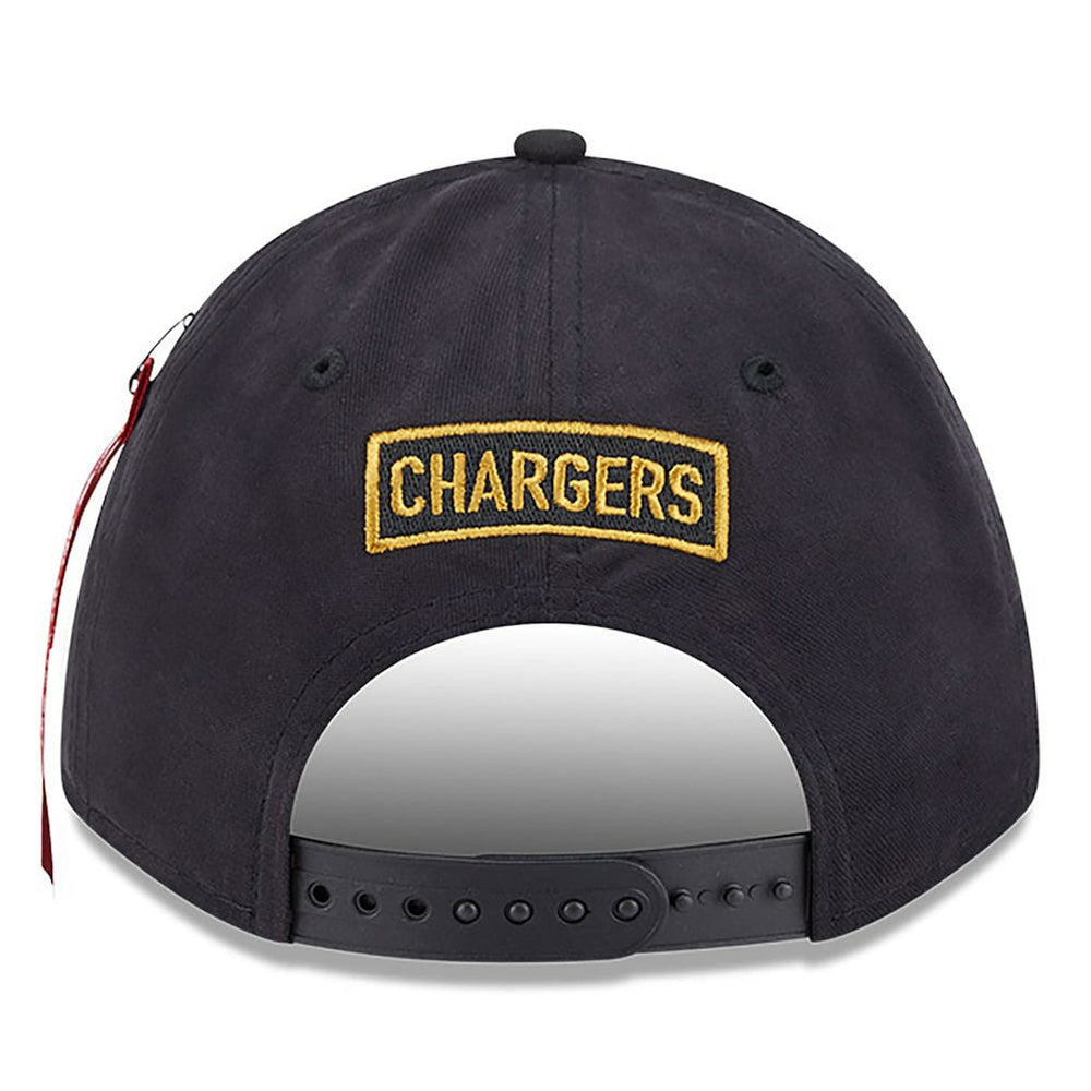 Los Angeles Chargers New Era x Alpha Industries A-Frame 9FORTY Adjustable Hat - Black Hats