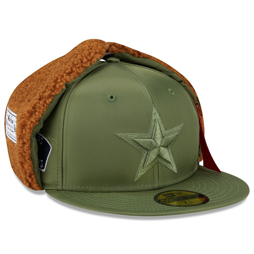 Dallas Cowboys New Era x Alpha Industries Dog Ears 59FIFTY Fitted Hat - Olive Hats