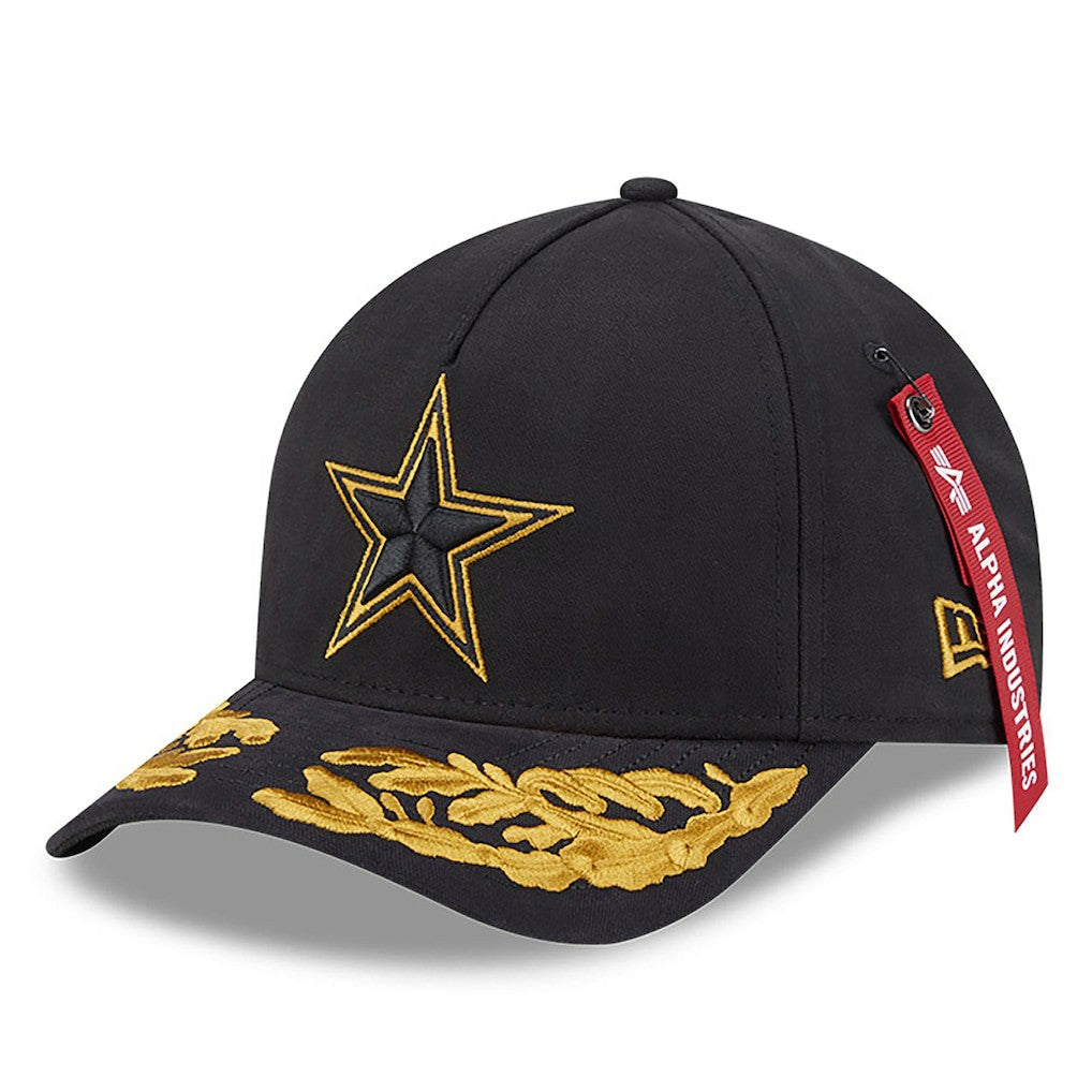 Dallas Cowboys New Era x Alpha Industries A-Frame 9FORTY Adjustable Hat - Black Hats