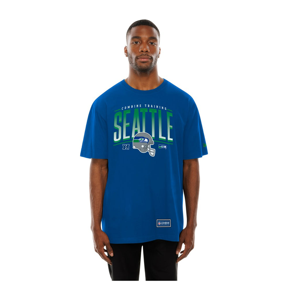 Seattle Seahawks New Era Combine Authentic Training Throwback T-Shirt - College Navy T-shirts