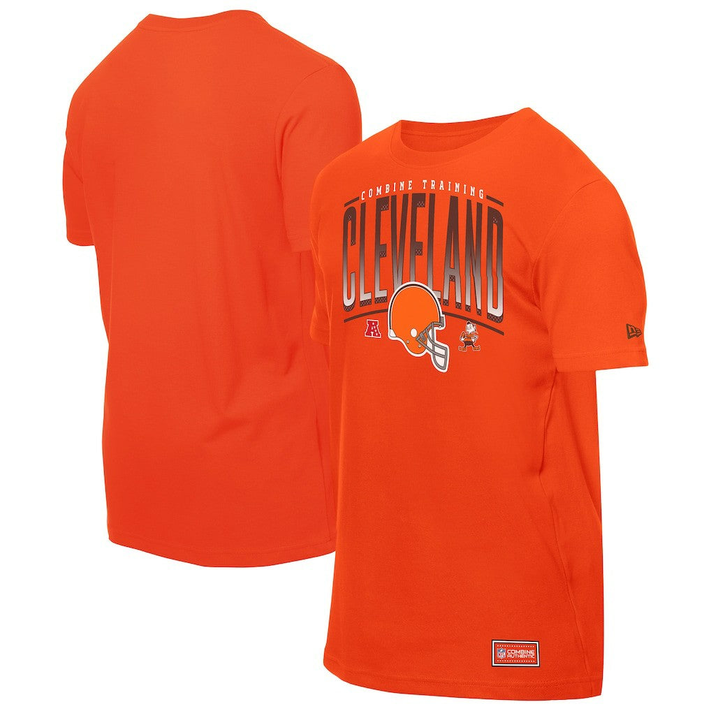 Cleveland Browns New Era Combine Authentic Training Throwback T-Shirt - Orange T-shirts