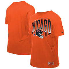 Chicago Bears New Era Combine Authentic Helmet T-Shirt - Orange T-shirts